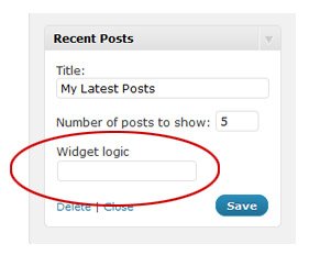 wordpress插件：Widget logic –让你的侧边栏与众不同