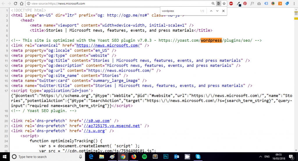 微软新闻网站HTML源代码